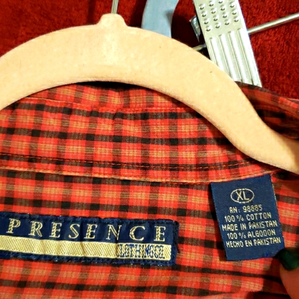 Men's Button Down Shirt, Size XL By Presence - Picture 7 of 8